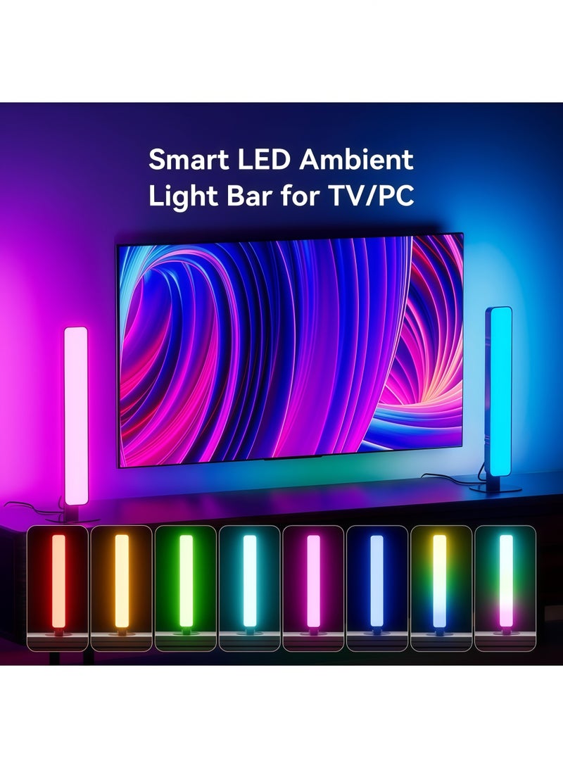 Lurette 2Pack Smart RGB LED Light Strip, 15 Dynamic Modes, Supports Music Synchronization, Color Changing Gaming TV Backlight, 16 Million Colors, Suitable for Bedrooms, TVs, and Gaming Desks (Remote Control and Bluetooth) - Image 5